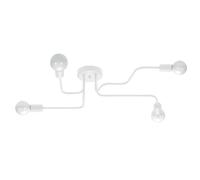 Lustre Acier Blanc E27 4 Vector