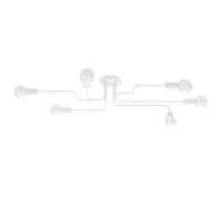 Lustre Acier Blanc E27 6 Vector