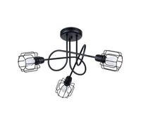 Lustre Acier Noir E14 3 Beluci