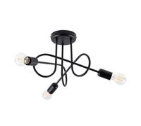 Lustre Acier Noir E27 3 Loop