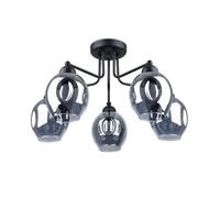 Lustre Acier Noir E27 5 Fillan