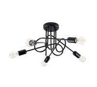 SOLLUX lighting - Lustre - Suspension Luminaire SUPEŁ - Luminaire Décoratif - Lampe LED - Faible Consommation Énergétique - E27, 3x max 15W LED, ~230V, 50Hz, IP20 - Noir - 55x55x35cm