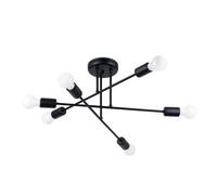 Lustre Acier Noir E27 6 Norah 2