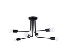 Lustre Acier Noir E27 6 Norah