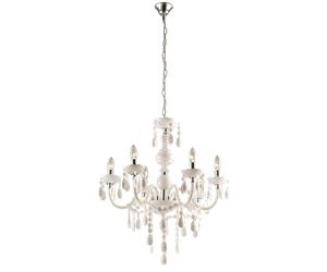 Lustre acrylique décor blanc Lustre salle à manger éclairage chrome CUIMBRA I