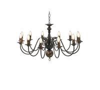Lustre Blanc Antique 12 Ampoules Plafonnier Lampe Suspendue Eclairage vidaXL