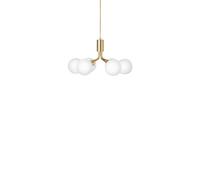 Lustre Apiales 6 en Laiton Brossé et Opale