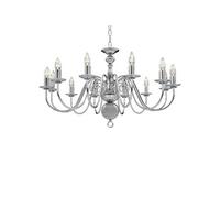 Lustre Blanc Antique 12 Ampoules Plafonnier Lampe Suspendue Eclairage vidaXL