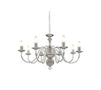 Lustre Argenté 8 ampoules E14