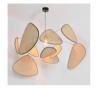 Lustre, Art Simple Nordique Rotin Personnalité Chinois Barrière De Bambou Lustre Salon Thé Moderne Créatif Pendentif Lumières