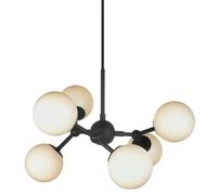 Lustre Atom de Halo Design Noir/ Opale