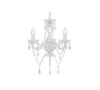 Lustre avec perles Blanc Rond 3 x E14