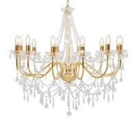 Lustre avec Perles Doré Lampe Suspendue Lustre Luminaire Eclairage vidaXL