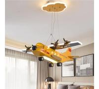 Lustre Avion pour Chambre d'enfant, Grand plafonnier Suspendu avec télécommande et variateur LED, idéal pour Chambre de bébé, garçon ou Fille, ou Encore pour la Maternelle.
