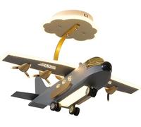 Lustre Avion pour Chambre d'enfant, Grand plafonnier Suspendu avec télécommande et variateur LED, idéal pour Chambre de bébé, garçon ou Fille, ou Encore pour la Maternelle.
