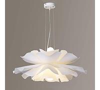 Lustre blanc à suspension en forme de fleur pour chambre à coucher, éclairage de lampe de lotus suspendu au plafond à intensité variable, luminaires modernes simples pour salle à manger, loft,