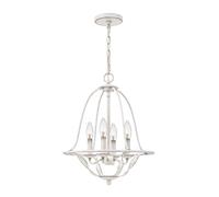 Lustre Blanc Antique Ø 40,5 CM Rustique 4x E14 Lustre Suspensions Salle à Manger