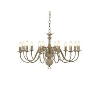 Lustre Blanc antique 12 ampoules E14
