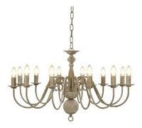 Vidaxl Lustre Blanc Antique 12 Ampoules E14 Blanc