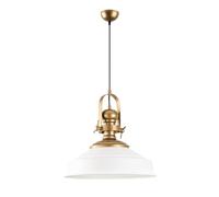 Lustre blanc élégant, corps en métal, diamètre 41 cm, hauteur réglable 45-130 cm, douille E27, design moderne pour la maison et le bureau, solution d'éclairage élégante