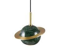 Lustre, Blanc, Vintage Antique 6 Pouces Globe Lustre éclairage LED sphérique planète Mini Suspension Orb plafonniers pour Salle à Manger Salon Bar Hall Chambre à Coucher, lumière Blanche Froide,