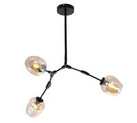 Lustre boule à bulles en verre, lustre Spoutnik à 9 lumières, suspension industrielle noire à branches, réglable à 360°, plafonnier pour salon