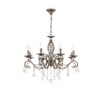 Lustre Classique Métal Bronze Salle à Manger L: 72 CM E14 Suspendue 8-flammig