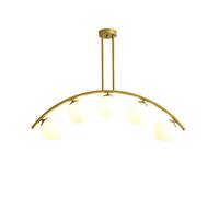Lustre Créatif Arc Magique Haricot,Chaud Et Romantique Lustre Moléculaire Multi-têtes,Éclairage De Restaurant,Pour Laiterie Chambre Salle À Manger Salon Magasin De Vêtements-Couverture Blanc Lait 5