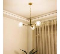 Lustre créatif en Forme de Boule de Verre Transparent, Design Minimaliste et Moderne, idéal pour Un Salon, Un escalier, Une Chambre à Coucher, Un Restaurant ou Un Lustre en Boules