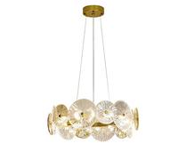 Lustre créatif Moderne Minimaliste en Forme de Feuille de Lotus - Suspension en Verre scandinave pour Salon, Salle à Manger et Chambre à Coucher