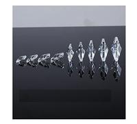 Lustre Cristal Prismes Pendentifs 50 pcs (2 trous) Cristal Lâche Carré Perles Pendentif Prismes Lampe Éclairage Lustre Partie Suspendus Décor À La Maison 14/16/18/20/22mm Pièces de rechange pour lampe