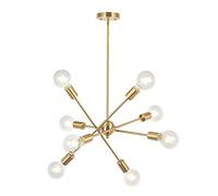 Lustre d'art Moderne en Fer brossé à 8 lumières, plafonnier Industriel Vintage doré avec Bras rotatifs, éclairage Suspendu du Milieu du siècle, plafonnier Semi-encastré
