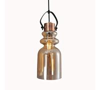 Lustre de Bar Post-Moderne Durable en Laiton Simple tête Unique Petite Suspension Moderne Abat-Jour en Verre plafonnier Beau luminaire Suspendu Industriel Chevet Restaurant Verre créatif Suspendu ce
