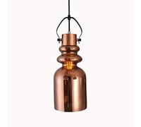 Lustre de Bar Post-Moderne Durable en Laiton Simple tête Unique Petite Suspension Moderne Abat-Jour en Verre plafonnier Beau luminaire Suspendu Industriel Chevet Restaurant Verre créatif Suspendu ce