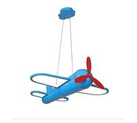 Lustre de désign d'avion chambre de suspension LED pour enfants, créatif lampe suspendue dimmable chambre d'enfants avec télécommande, décoration métal, plafonnier pour enfants, réglable en hauteur