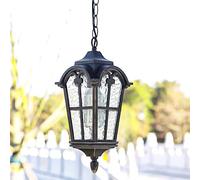 Lustre de Jardin Industriel Suspendu en métal E27, Style Moderne, pour Patio, Balcon, terrasse, Gazebo ou Cour extérieure (Style A)