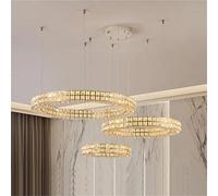Lustre de Luxe en Cristal à LED, Design Moderne, luminaire décoratif d'intérieur, idéal pour Un Salon, Une Salle à Manger ou Un Grenier