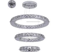 Lustre de luxe en cristal, deux anneaux, hauteur réglable, 20 30 40cm, Avec télécommande
