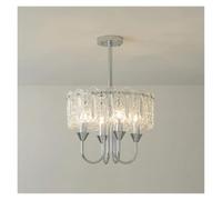 Lustre de luxe en cristal pour décoration de la maison, chambre à coucher, îlot de cuisine (4 têtes de 39 cm de diamètre x 58 cm)