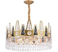 Lustre de Mode Lampe Suspendue en Verre de Cristal de Luxe. Lustre décoratif atmosphérique de Restaurant, Lustre réglable de lumière pendante de Fer forgé de galerie d'art de Magasin de vêtements