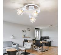 Lustre De Plafond De Luxe Pour Salle À Manger Spot Rond Lampe Cage Mobile Blanc