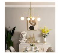 Lustre de plafond en boule de verre laiteux, luminaire décoratif d'intérieur, idéal Compatible with une cuisine, une île, une Table à manger, un Bar ou un salon,suspension cuisine moderne
