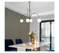 Lustre de plafond en boule de verre laiteux, luminaire décoratif d'intérieur, idéal Compatible with une cuisine, une île, une Table à manger, un Bar ou un salon,style minimaliste