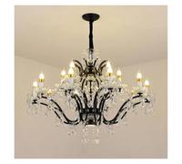 Lustre de Plafond en Cristal français, Lampe Suspendue à Bougie, Lampe de Villa, Salon, Chambre à Coucher, Salle à Manger, éclairage Suspendu de Luxe, éclairage Moderne(15 Heads)