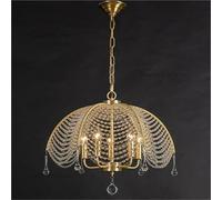Lustre de Plafond en Cristal Tout en cuivre, Lampe Nordique de Luxe pour Salon, Chambre à Coucher, Restaurant américain, Lampes pour Toute la Maison, éclairage Moderne(40cm)