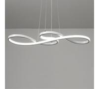 Lustre de Plafond Moderne En Acryliquescintillement 32 W, Design Nordique Luxueux, Lumière Chaude/Neutre, Idéal Pour Une Cuisine, Un Bar, Un Salon Ou Une Protection Des Yeux./Lumière Blanche Et Blanch