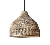 Lustre de Plafond Moderne en rotin tressé, Lampe Suspendue Industrielle rétro, Abat-Jour Japonais rétro en Osier pour îlot de Cuisine, Salle à Manger, Salon