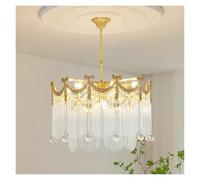 Lustre de Plafond Vintage pour Salon, Lampe Suspendue en Cristal créative, luminaire Suspendu pour Chambre à Coucher, décoration d'intérieur, luminaire Suspendu Moderne(White Light,80cm)