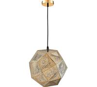 Lustre de restaurant industriel moderne nordique géométrique personnalité créative salon bar escalier plafond puits abat-jour boule multi-faces en acier inoxydable suspension magasin lampe suspendue