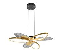 Lustre de restaurant, lampes suspendues simples à LED en fer forgé nordique, abat-jour en acrylique 54W, lampe suspendue pour éclairage de salon, lampe suspendue de décoration d'hôtel d'étude